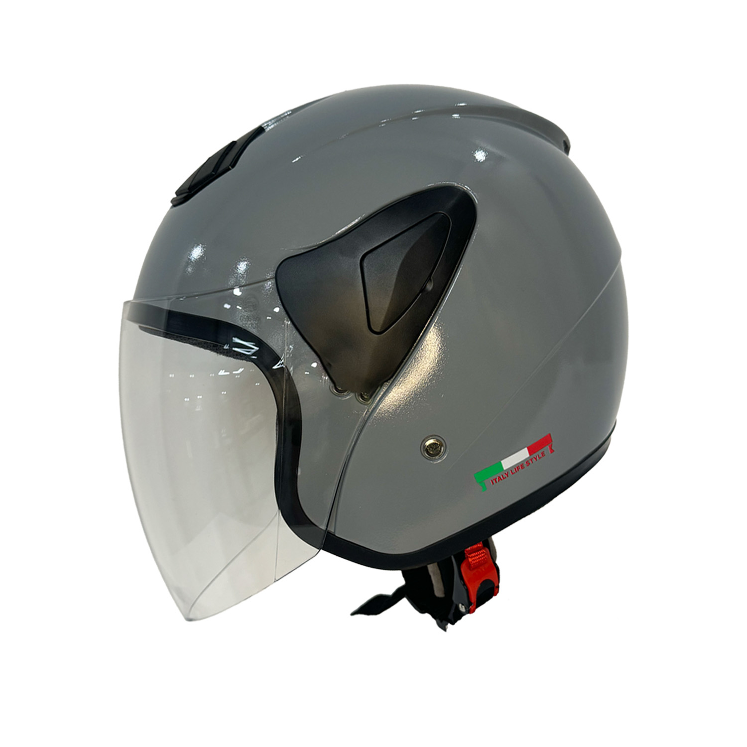 SWAY SW 700 - 733Y Gri Yarim Kask (Şefaf Vizör)