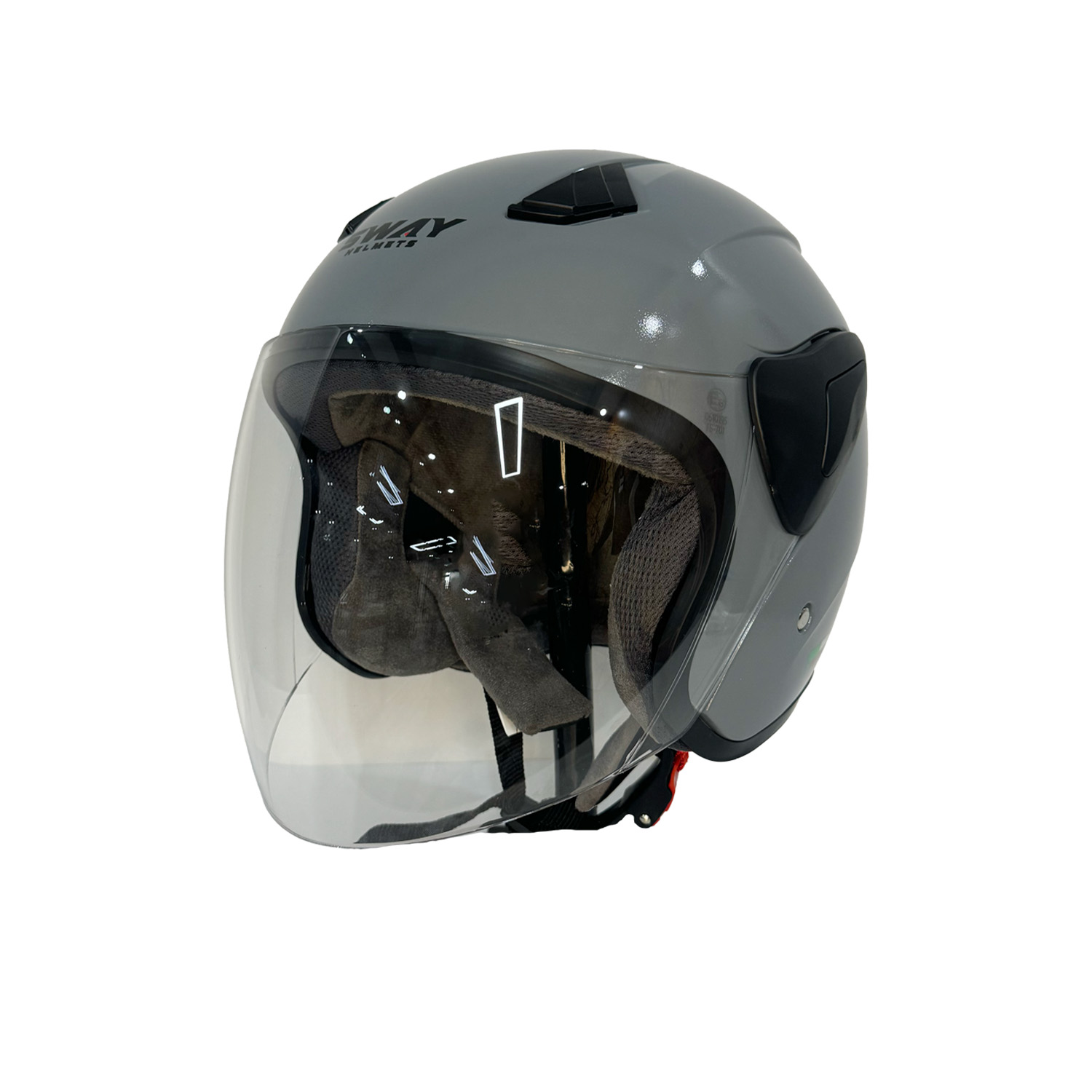 SWAY SW 700 - 733Y Gri Yarim Kask (Şefaf Vizör) - Görsel 2