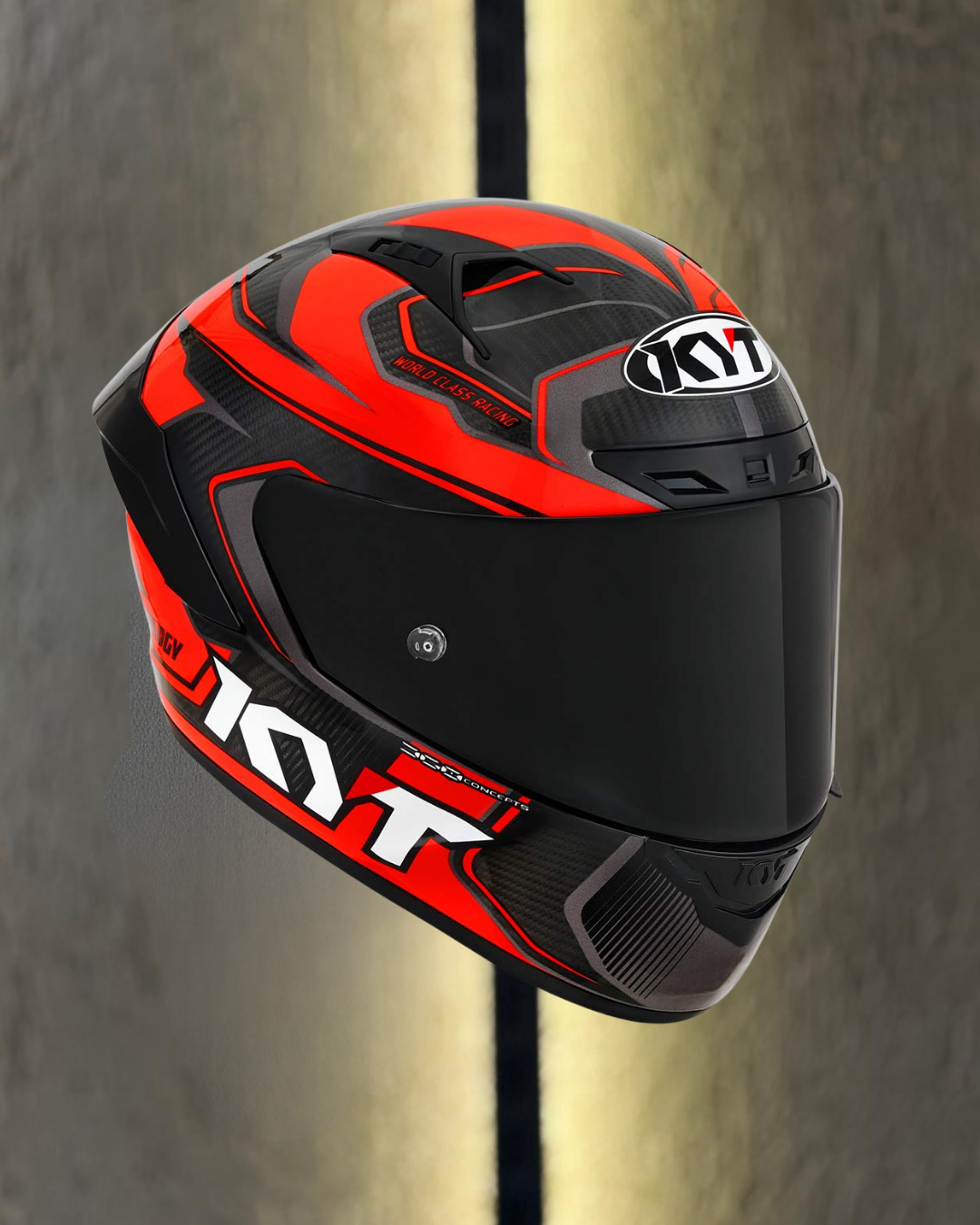 KYT NZ RACE Carbon Red Fluo1450 - Görsel 2