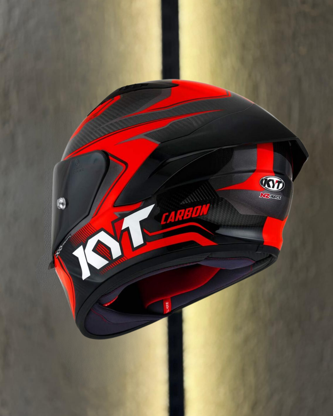 KYT NZ RACE Carbon Red Fluo1450 - Görsel 3