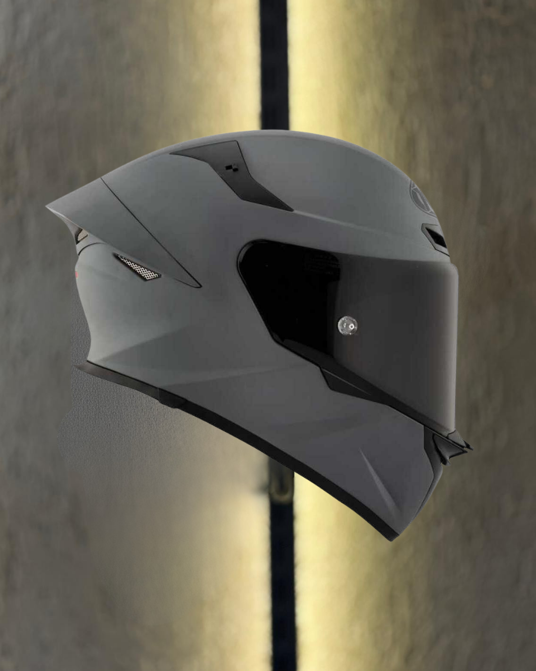 KYT TT-REVO KASK PLAIN MATT GREY 1450 - Görsel 3