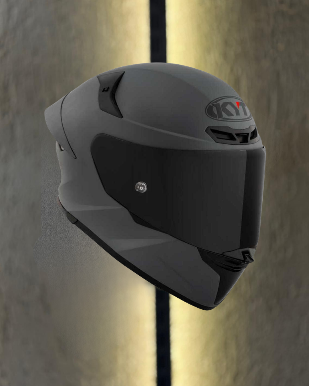 KYT TT-REVO KASK PLAIN MATT GREY 1450 - Görsel 4