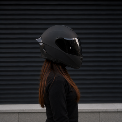 Rivox R1 Matt Black Motosiklet Kask