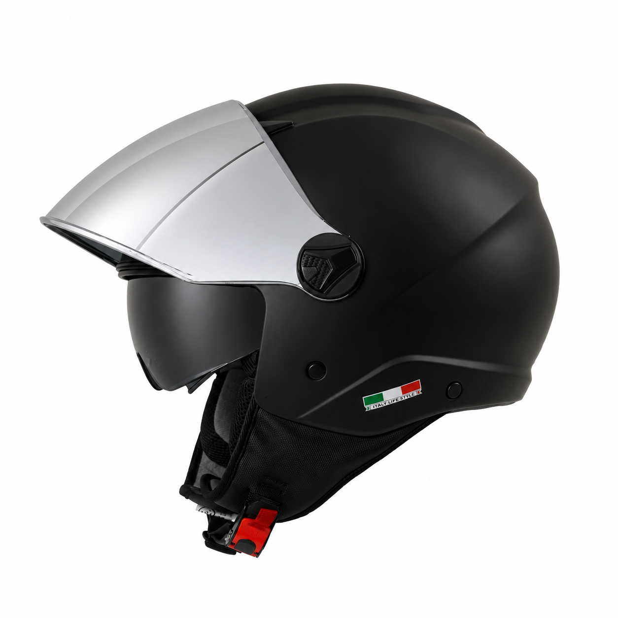SWAY SW 765 Matt Black Yarım Kask - Görsel 4