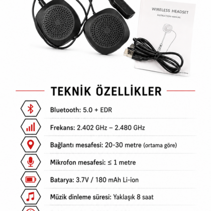 MH04 Helmet BT Headset  Bluetooth İntercom