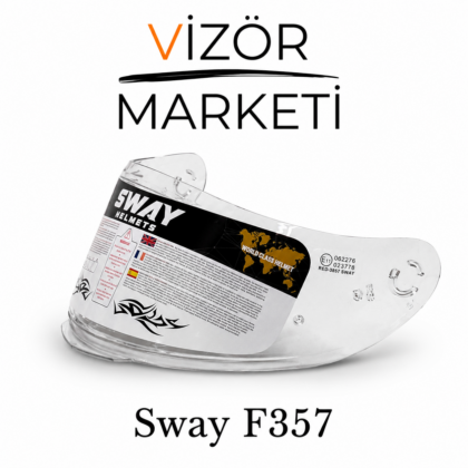 SWAY F357 Kask Camı Şeffaf Vizör