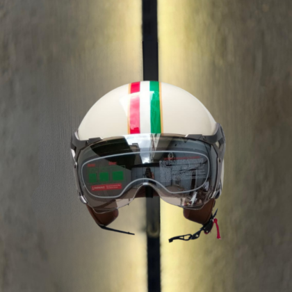 Retro Açık Kask İtalyan (Krem)