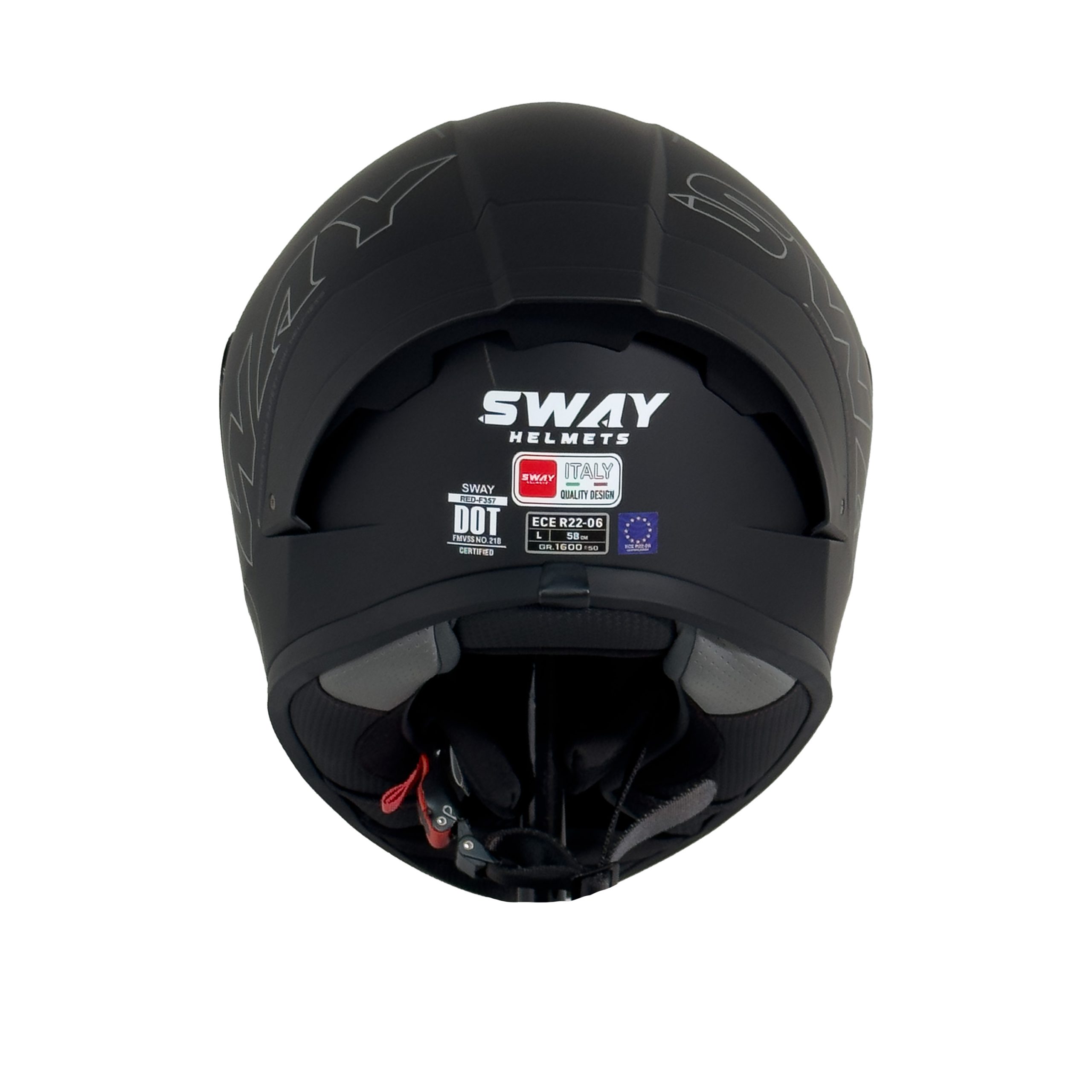 SWAY F357 Kask Mat Siyah - Görsel 3