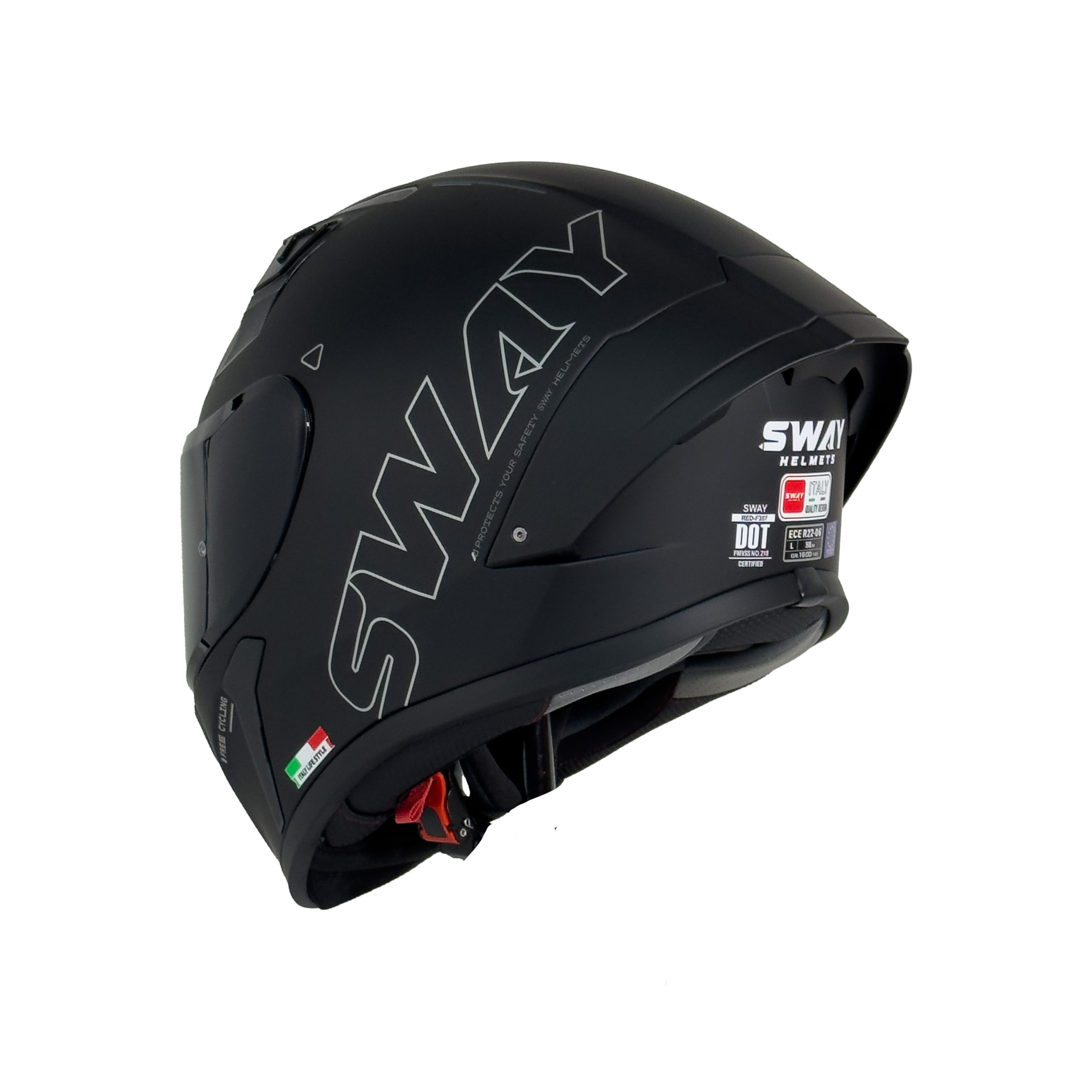 SWAY F357 Kask Mat Siyah - Görsel 5