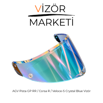 Pista GP RR Crystal Blue Vizör Camı ( Voluce , Corsa ) İle uyumludur