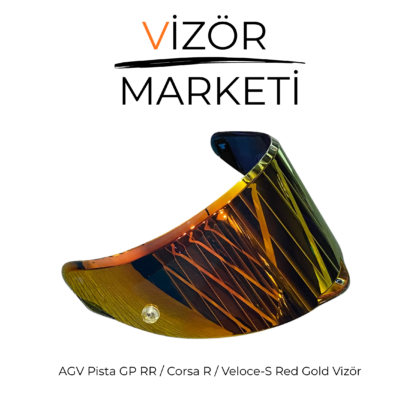 Pista GP RR Red Gold Vizör Camı ( Voluce , Corsa ) İle uyumludur