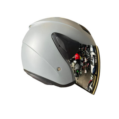 SWAY 700 Mat Gri Yarim Kask ( GÜMÜS VIZÖR )