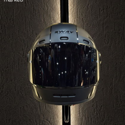 SWAY V6 Full Face Kask HELIX BLACK LINE RETRO