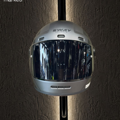 SWAY V6 Full Face Kask TARGET GREY RETRO