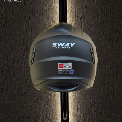 SWAY X1-X Çene Açılır Kask Matt Black ( Silver Vizör)