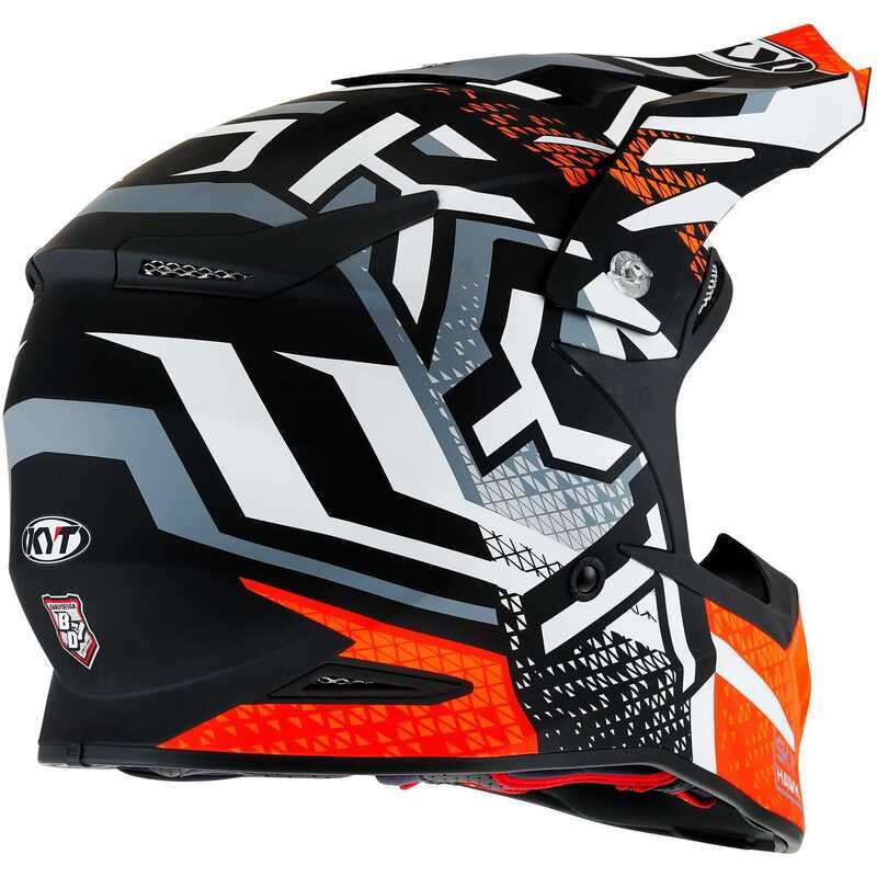 KYT Skyhawk Kask Hyperflow Matt Grey / Orange - Görsel 4