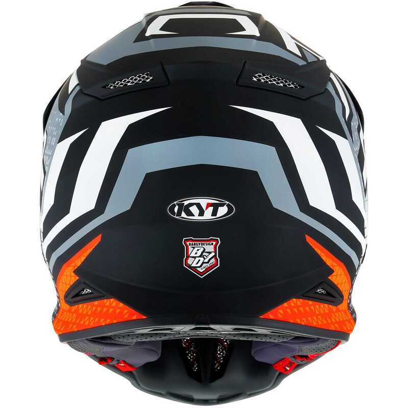 KYT Skyhawk Kask Hyperflow Matt Grey / Orange - Görsel 5