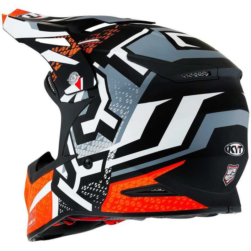 KYT Skyhawk Kask Hyperflow Matt Grey / Orange - Görsel 6