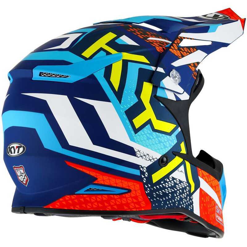 KYT Skyhawk Kask Hyperflow Matt Lıght Blue / Red - Görsel 6