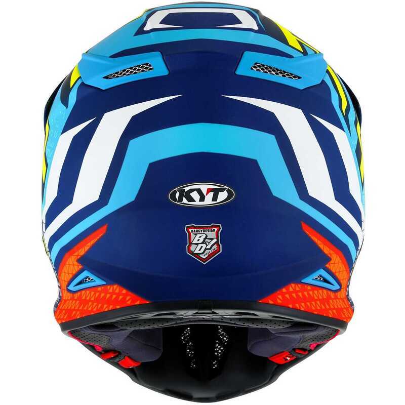KYT Skyhawk Kask Hyperflow Matt Lıght Blue / Red - Görsel 7