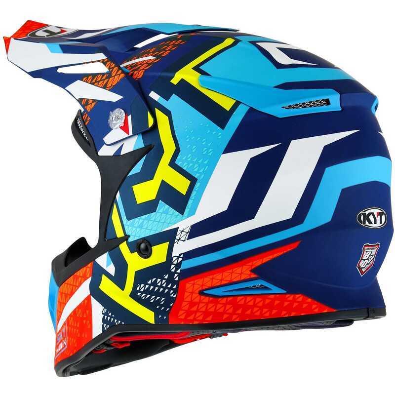 KYT Skyhawk Kask Hyperflow Matt Lıght Blue / Red - Görsel 8