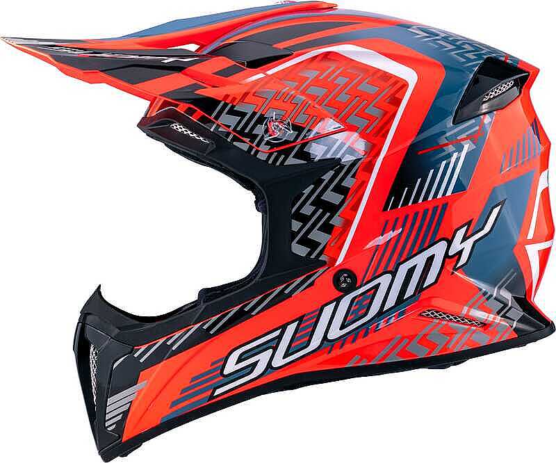SUOMY X-Wıng Motley Kask Kırmızı Siyah - Görsel 4
