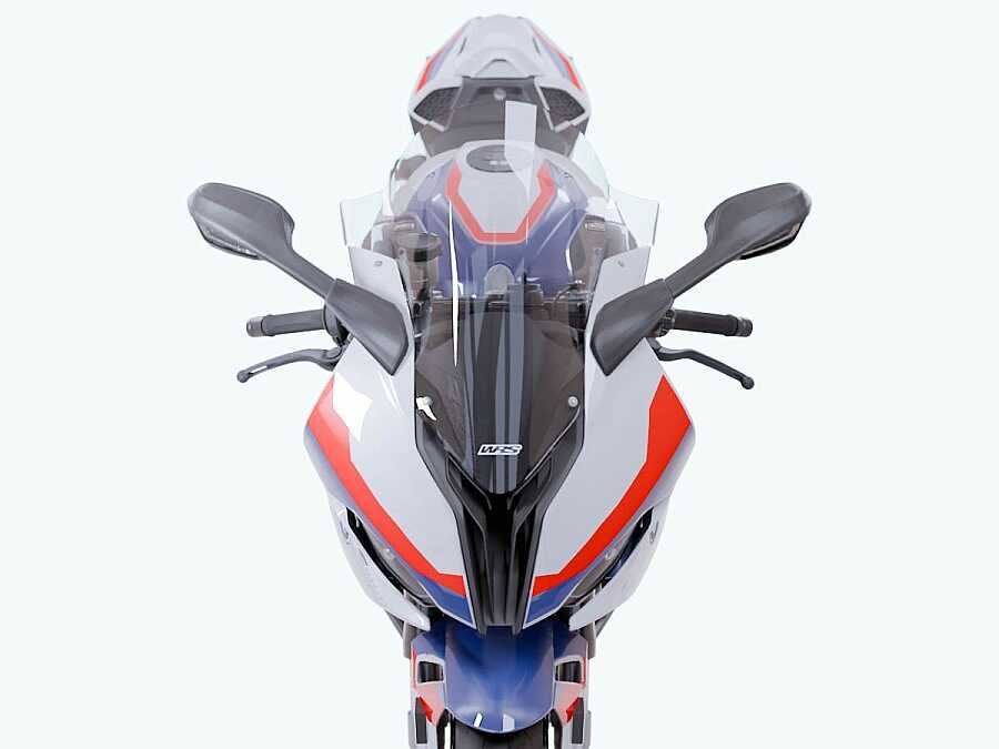 WRS Bmw S1000 Rr 2019-2024 Yüksek Yarış Camı Şeffaf BM051T - Görsel 5
