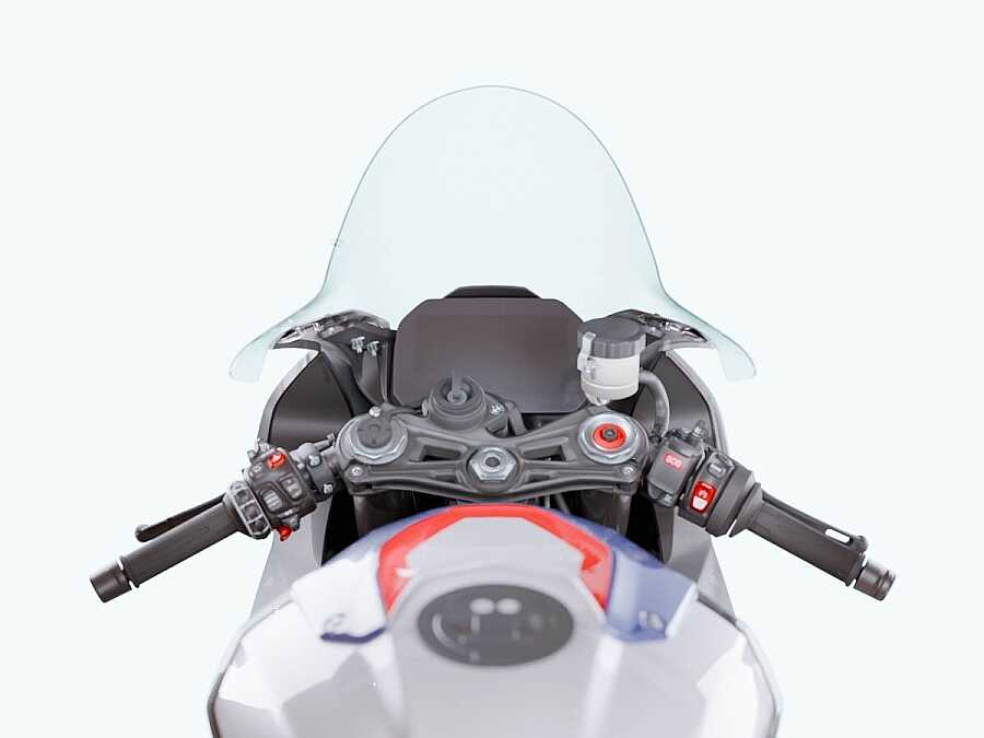 WRS Bmw S1000 Rr 2019-2024 Yüksek Yarış Camı Şeffaf BM051T - Görsel 7