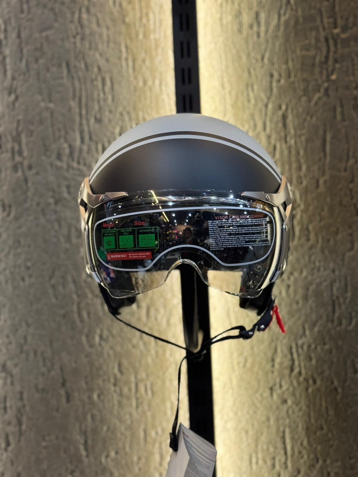 Aegis Retro Açık Kask (Gri-Turuncu) - Görsel 2
