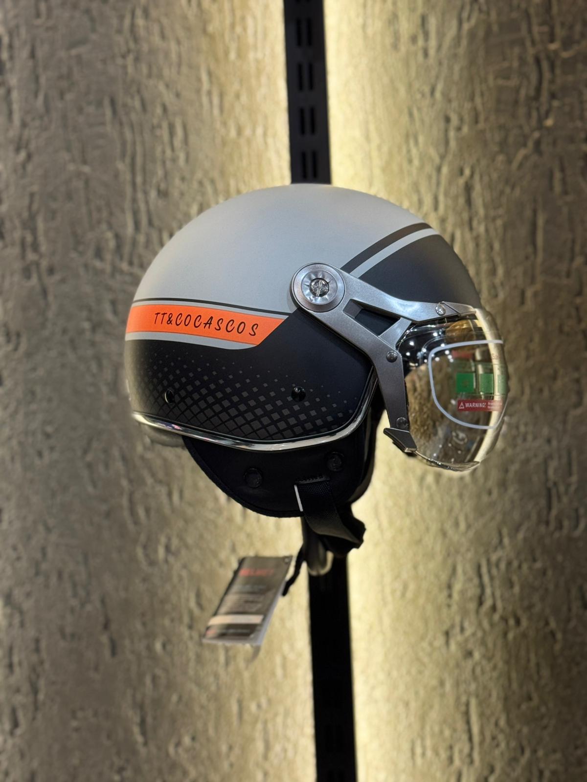 Aegis Retro Açık Kask (Gri-Turuncu) - Görsel 3