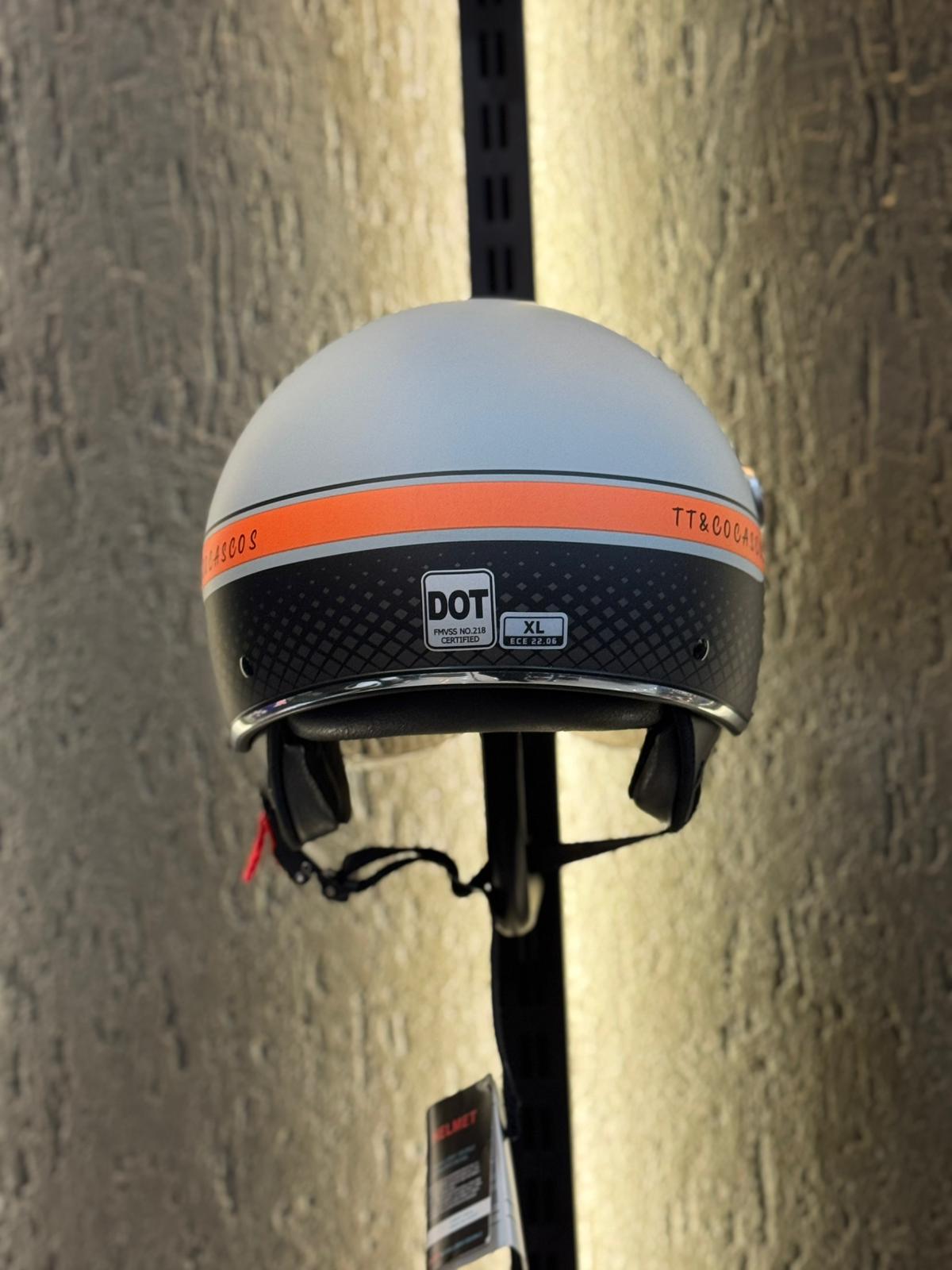 Aegis Retro Açık Kask (Gri-Turuncu) - Görsel 4