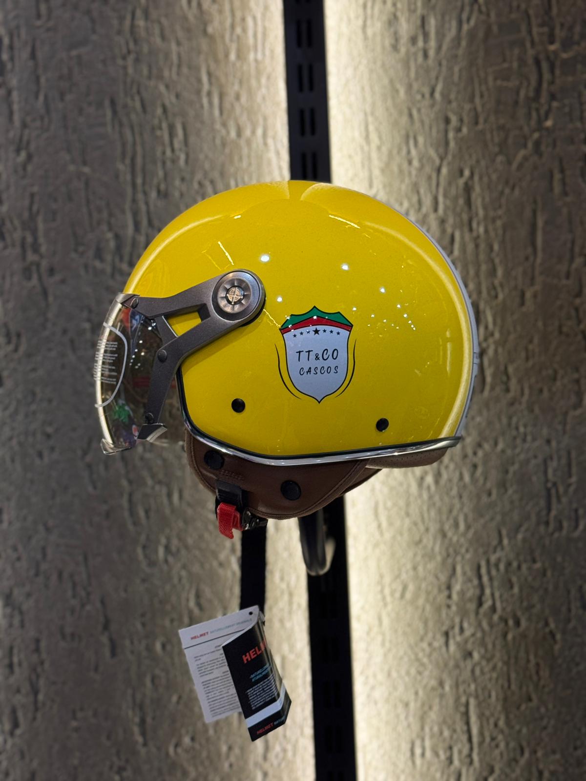 Aegis Retro Açık Kask (Sarı-Beyaz)
