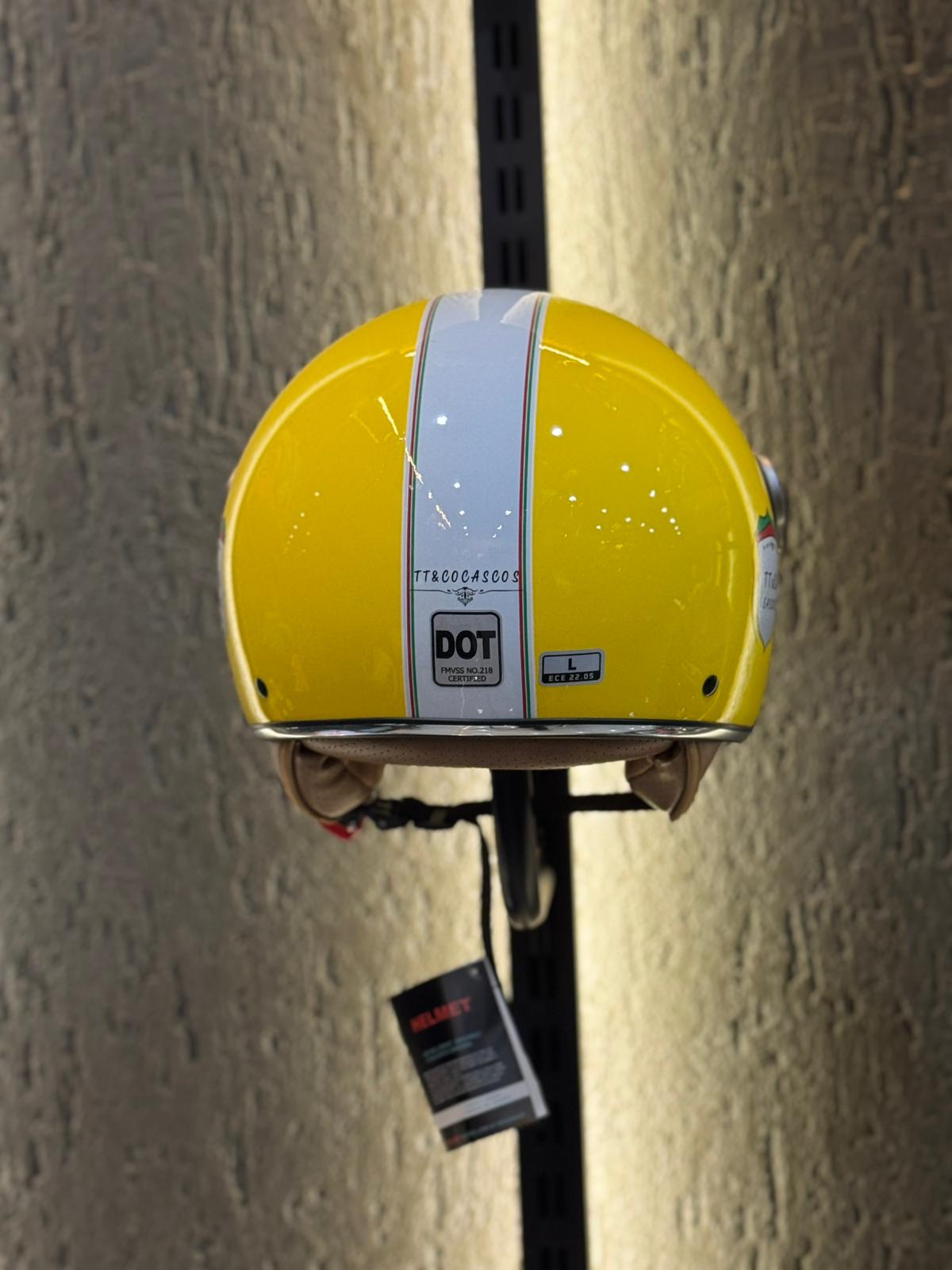 Aegis Retro Açık Kask (Sarı-Beyaz) - Görsel 4
