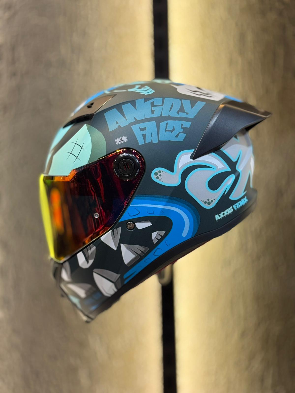 Axxis Fenix Angry Face Mat Mavi