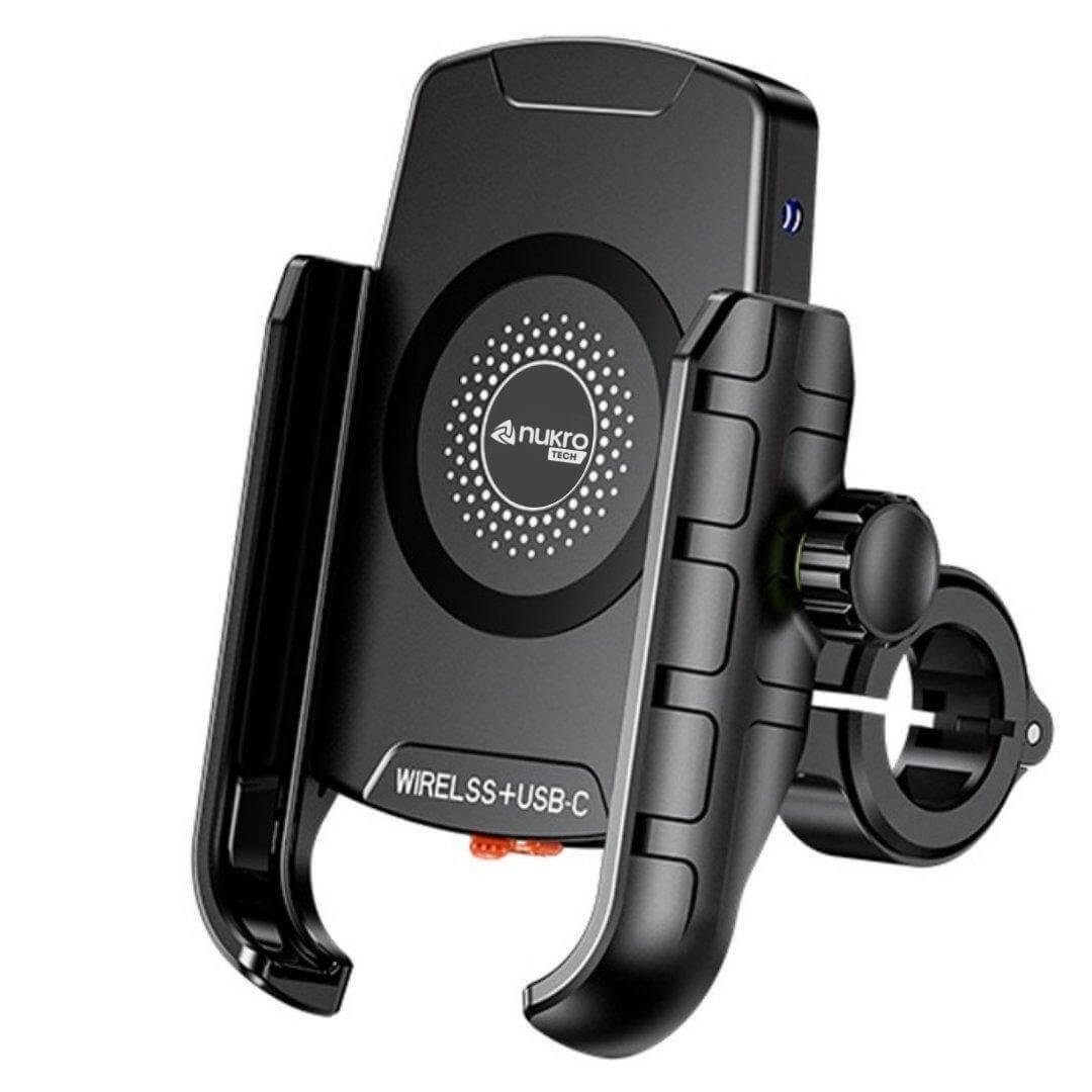 Nukrotech SF PLUS Wireless Şarjlı ve TYPE C Motosiklet Telefon Tutucu - Görsel 5