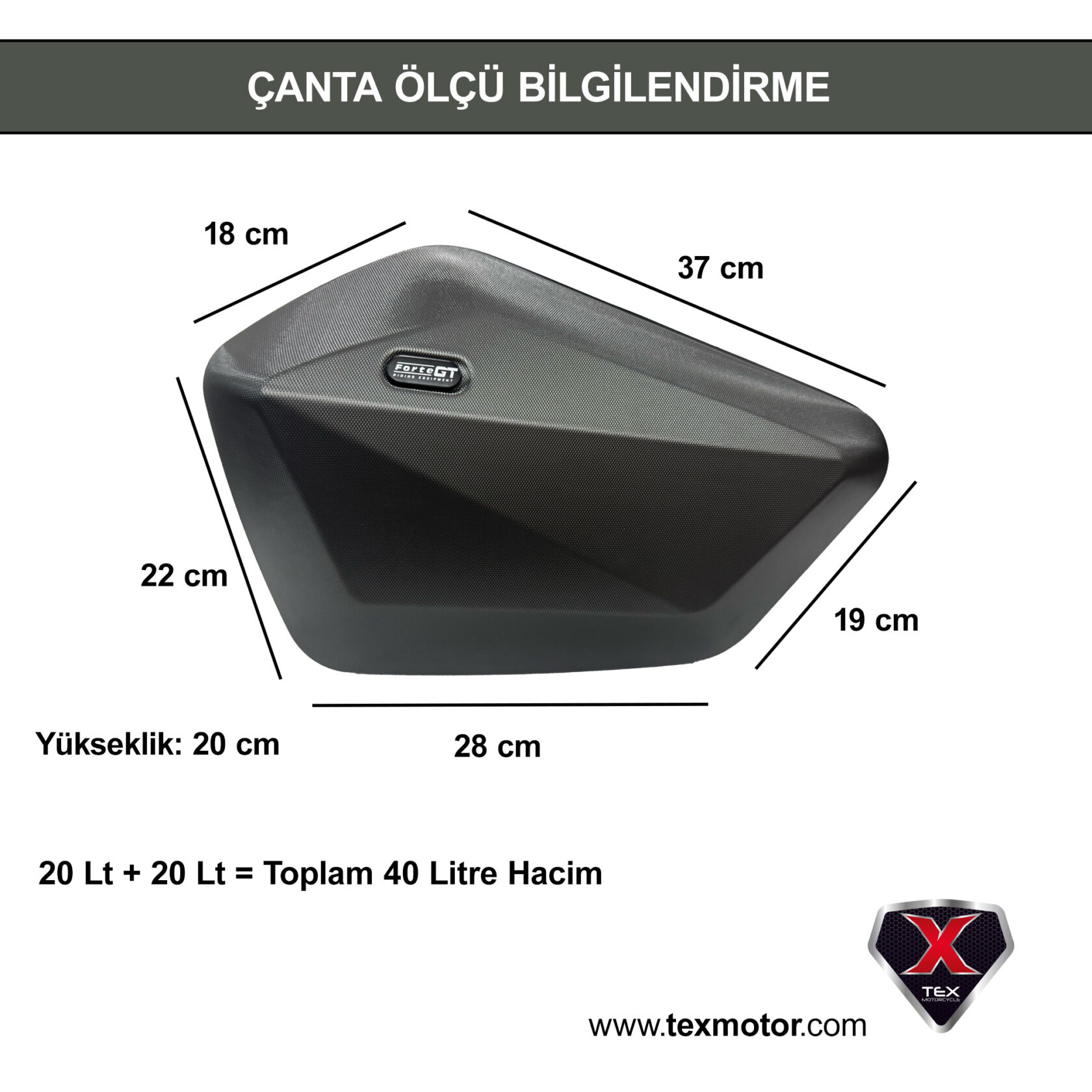 FORTE GT 70880 PRIME ABS Yan Heybe - Görsel 2