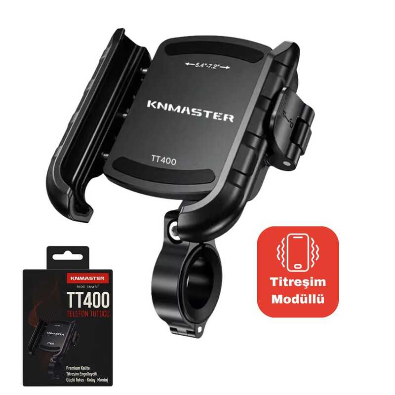 KNMASTER TT-400 Titreşim Önleyici Motosiklet Telefon Tutucu - Görsel 2
