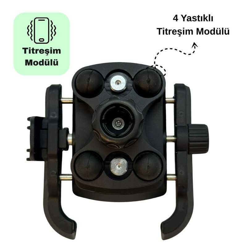 KNMASTER TT-400 Titreşim Önleyici Motosiklet Telefon Tutucu - Görsel 5