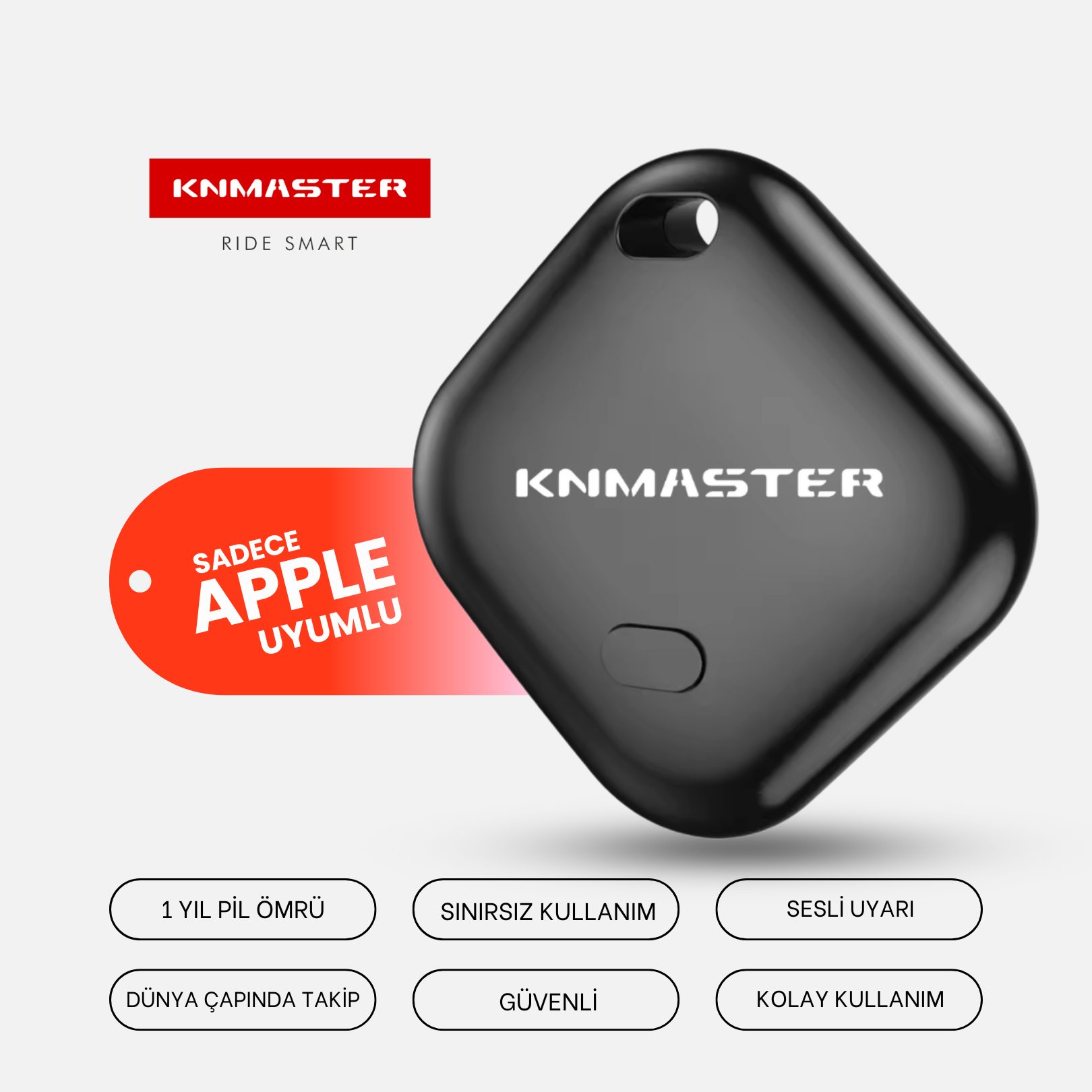 KNMASTER KNTAG 1 – 4’lü Paket Akıllı Takip Cihazı - Görsel 4
