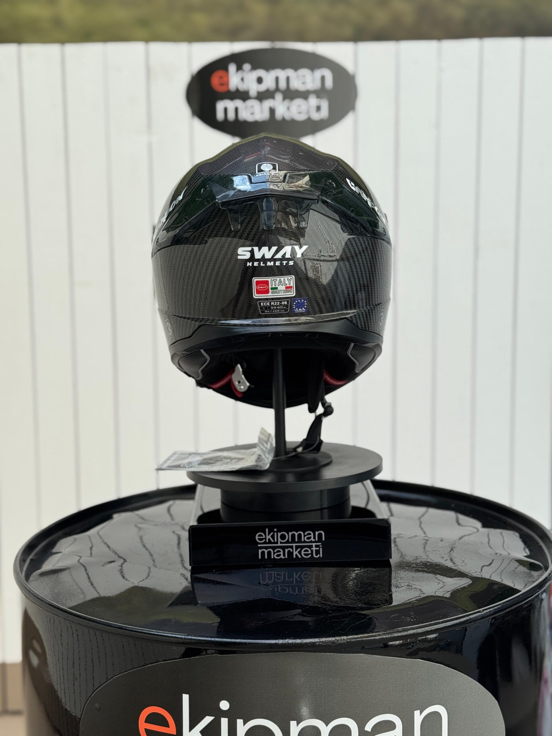 SWAY GLOSS CARBON Fiber FULFACE HELMET - Görsel 7