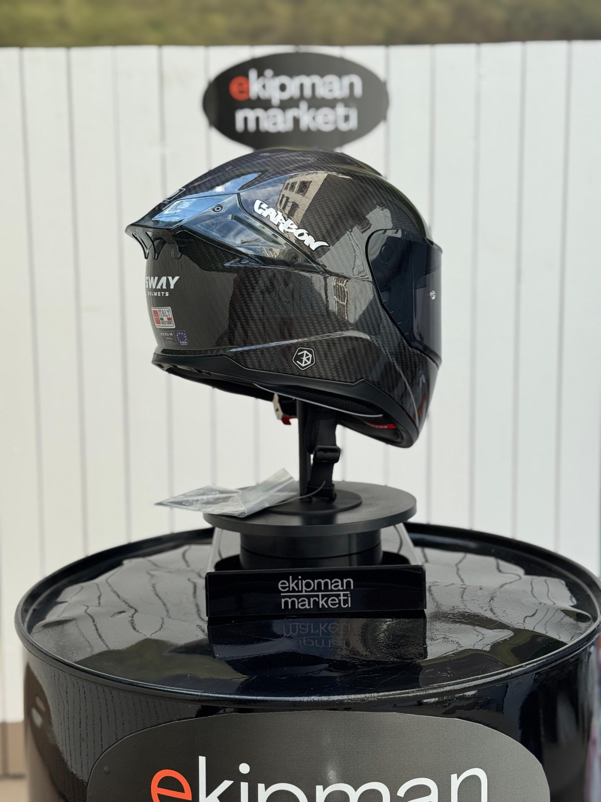 SWAY GLOSS CARBON Fiber FULFACE HELMET - Görsel 6