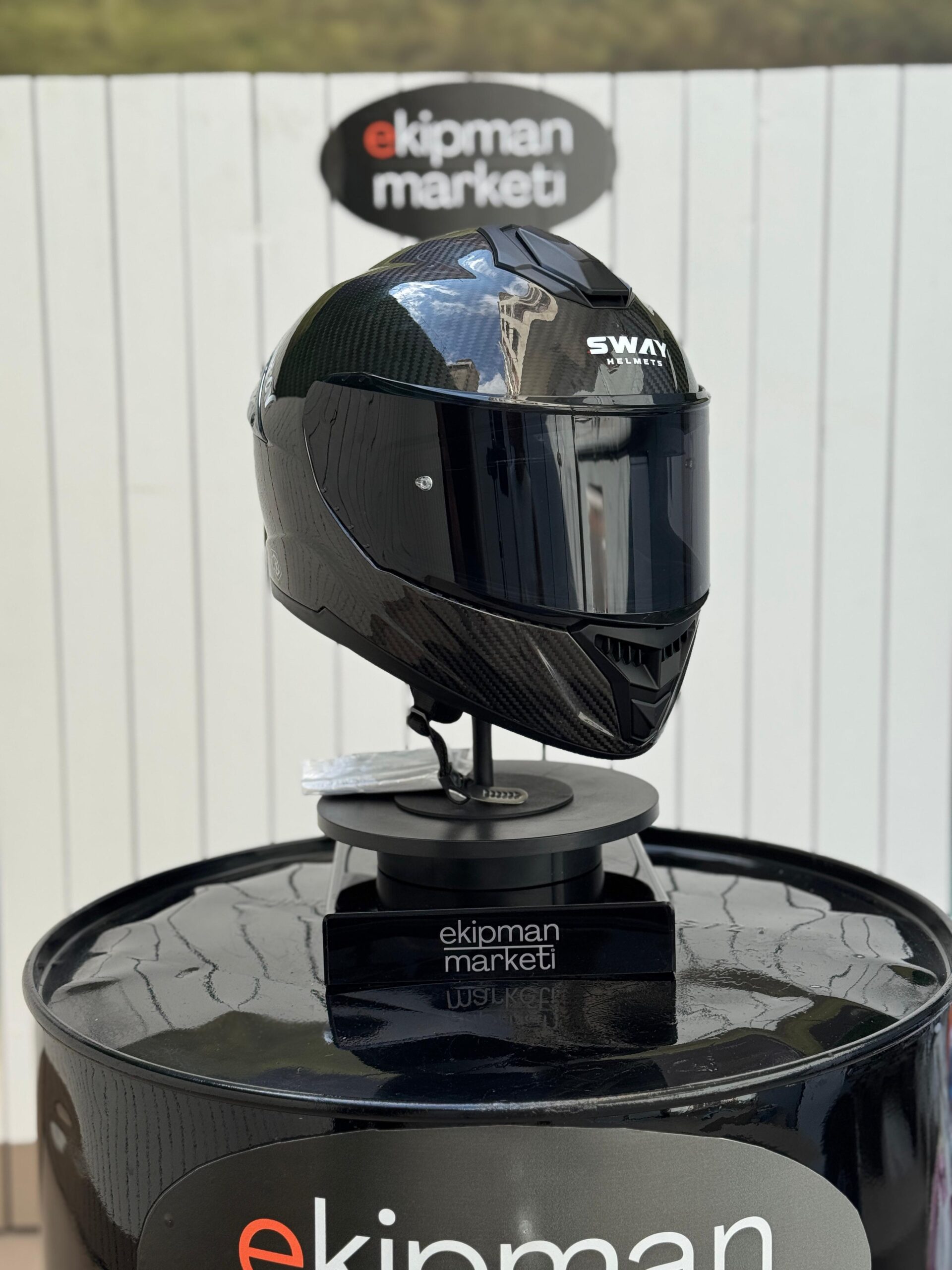 SWAY GLOSS CARBON Fiber FULFACE HELMET - Görsel 2