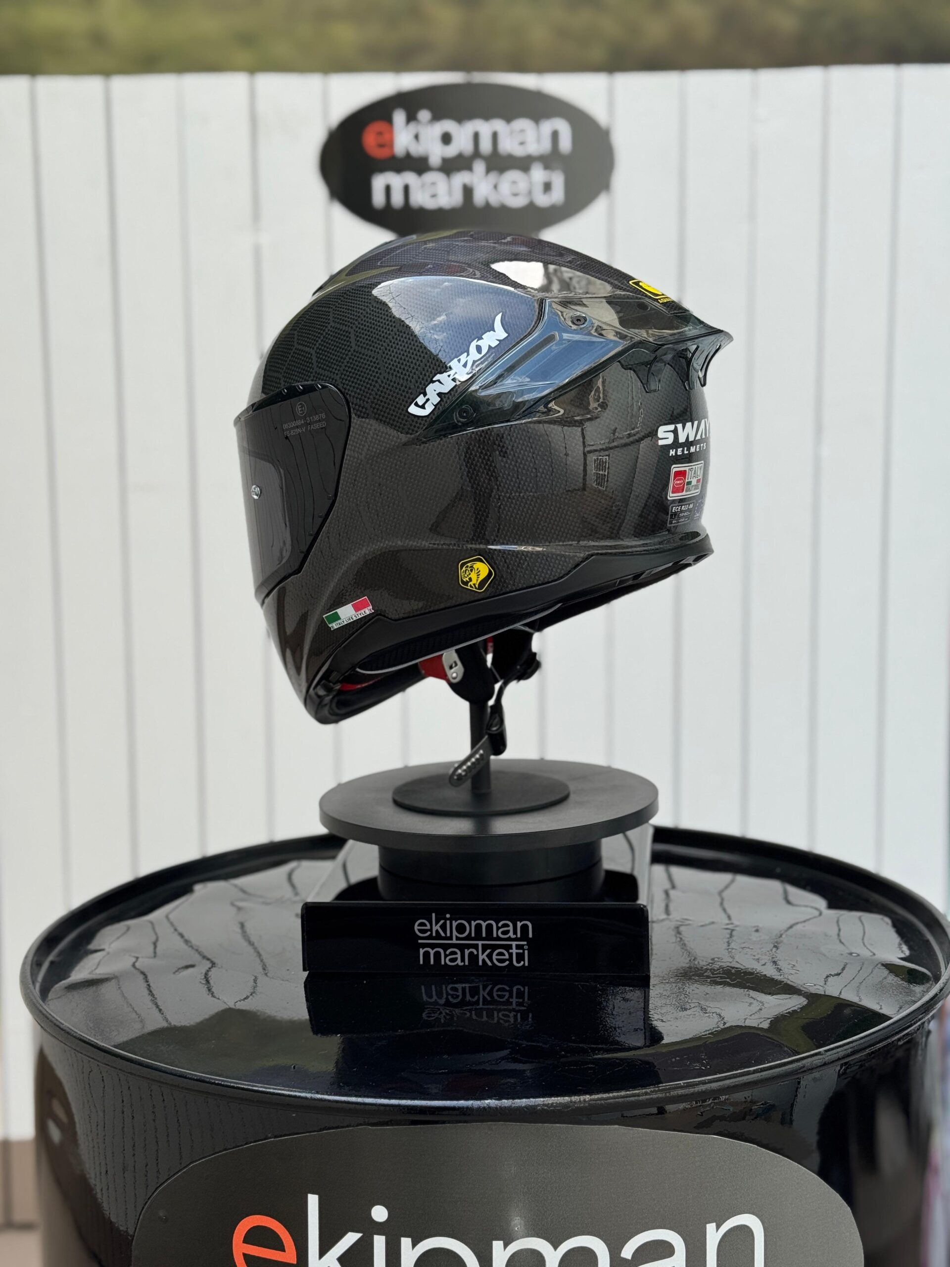 SWAY SNAKE CARBON Fiber FULFACE HELMET - Görsel 9
