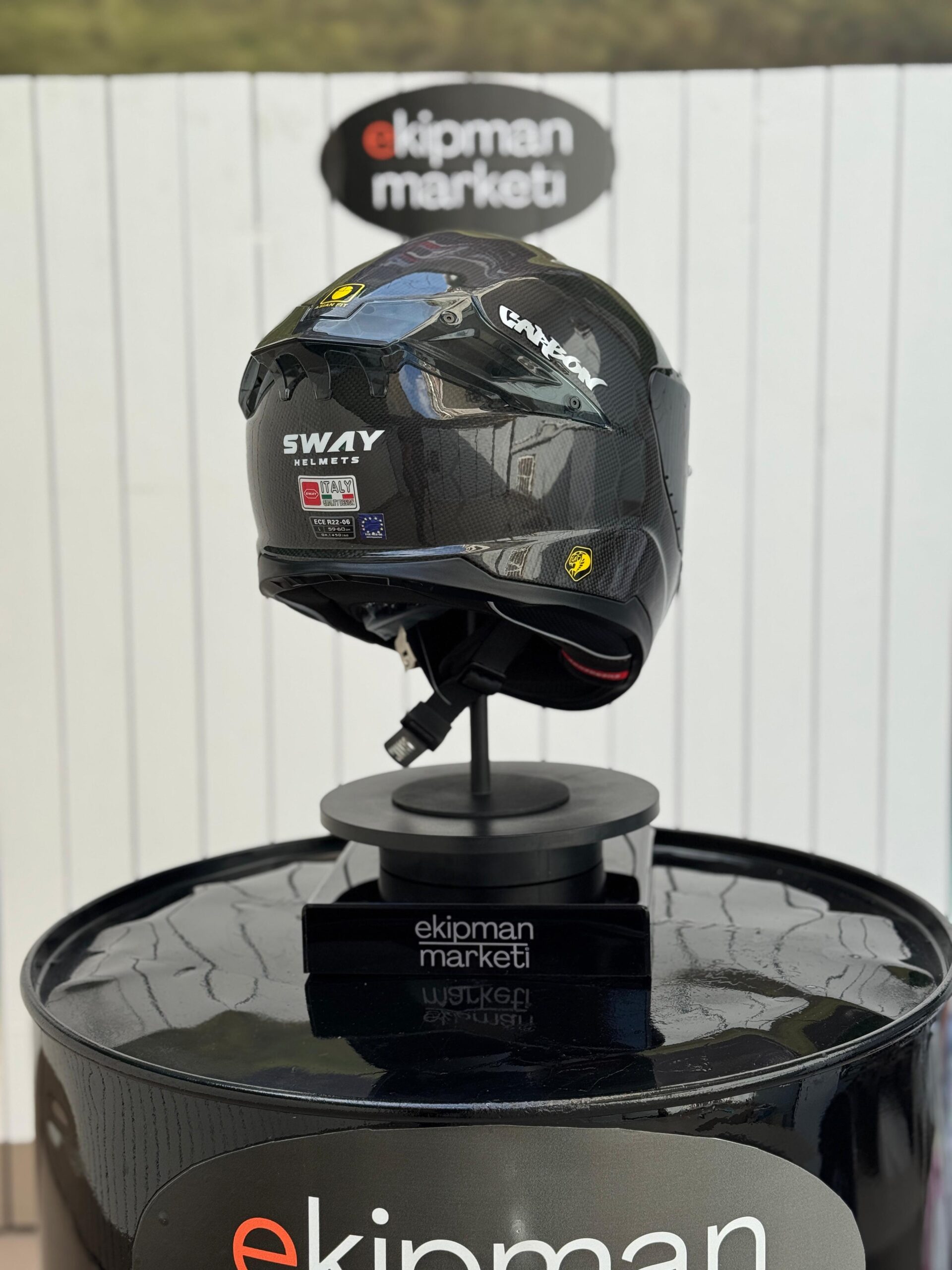 SWAY SNAKE CARBON Fiber FULFACE HELMET - Görsel 4