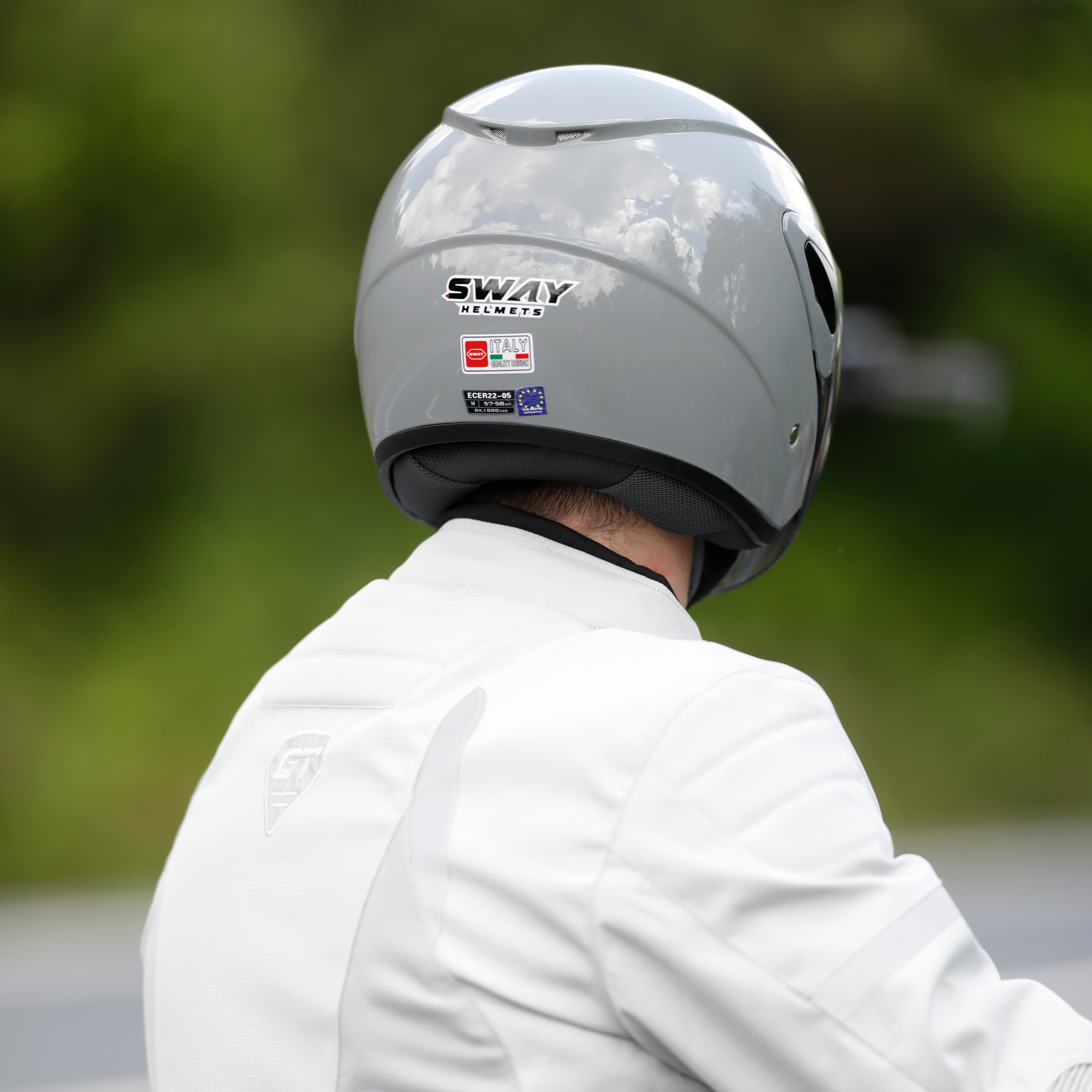 SWAY SW 700 Grey Yarım Kask - Görsel 2