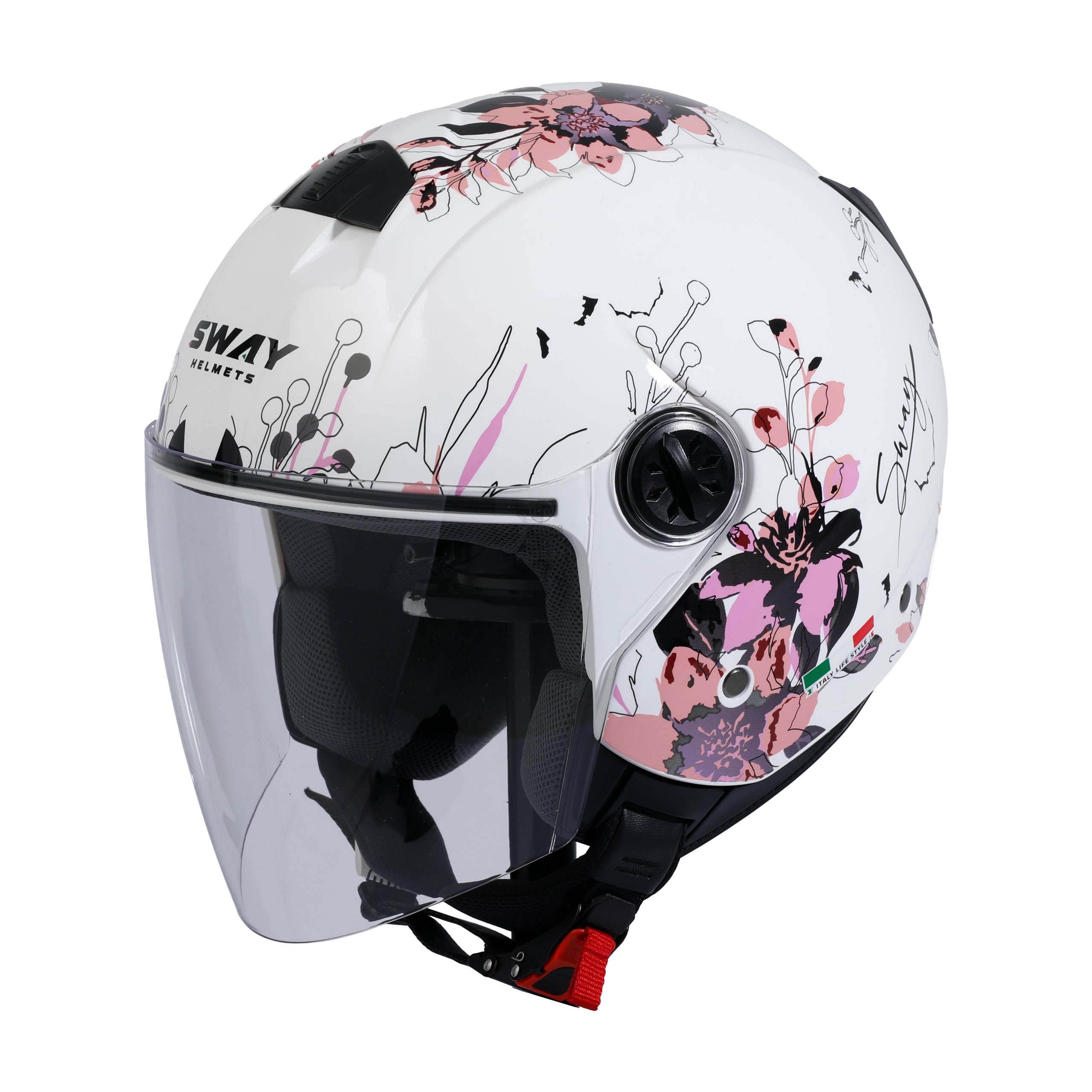 SWAY SW 715 IRIS Pink Yarım Kask - Görsel 2