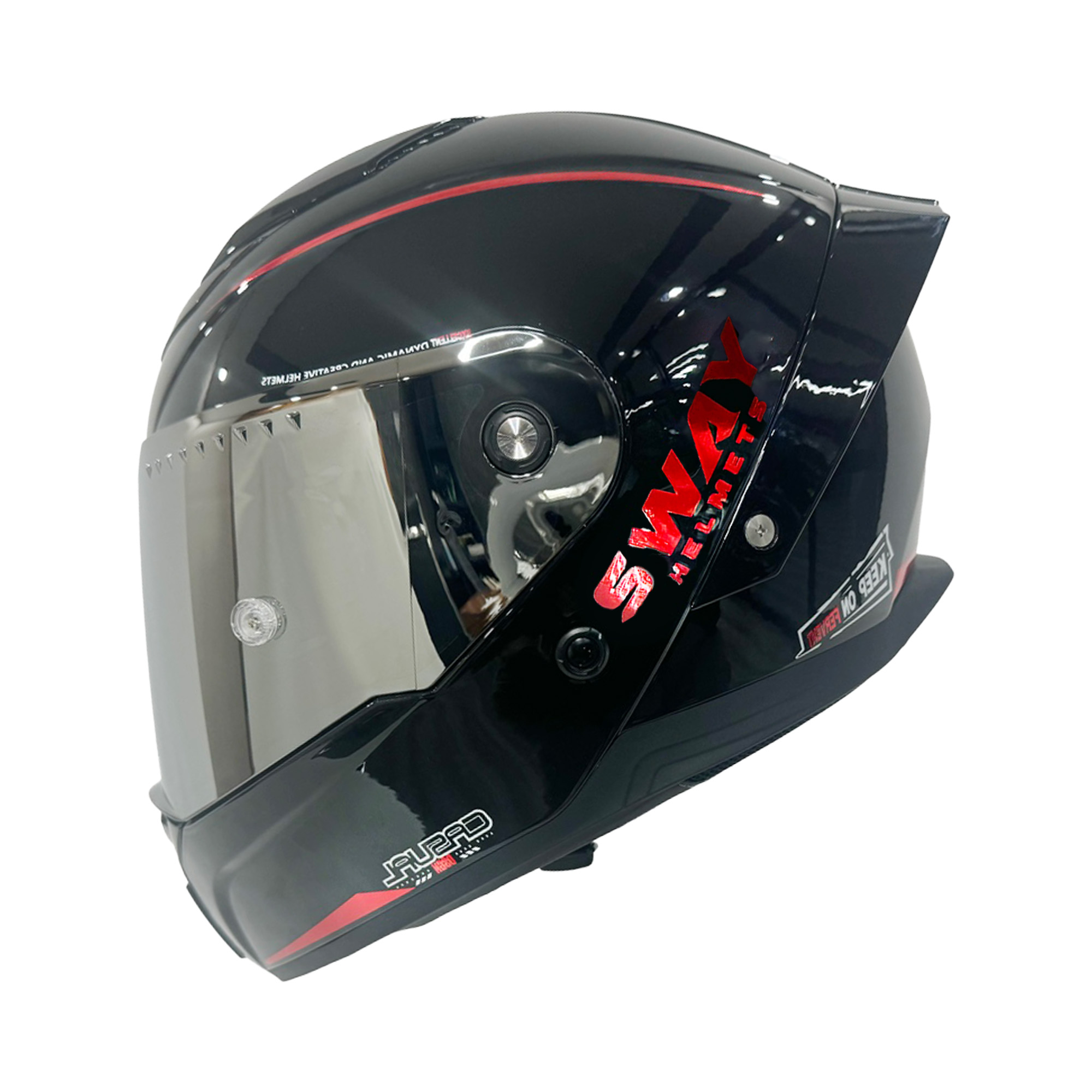 SWAY SW 850 Black Red Full Face