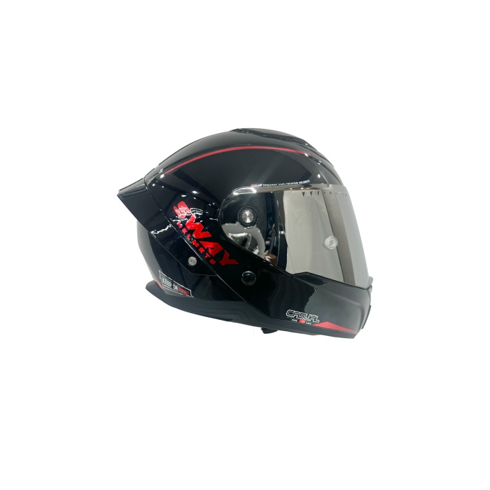 SWAY SW 850 Black Red Full Face - Görsel 3