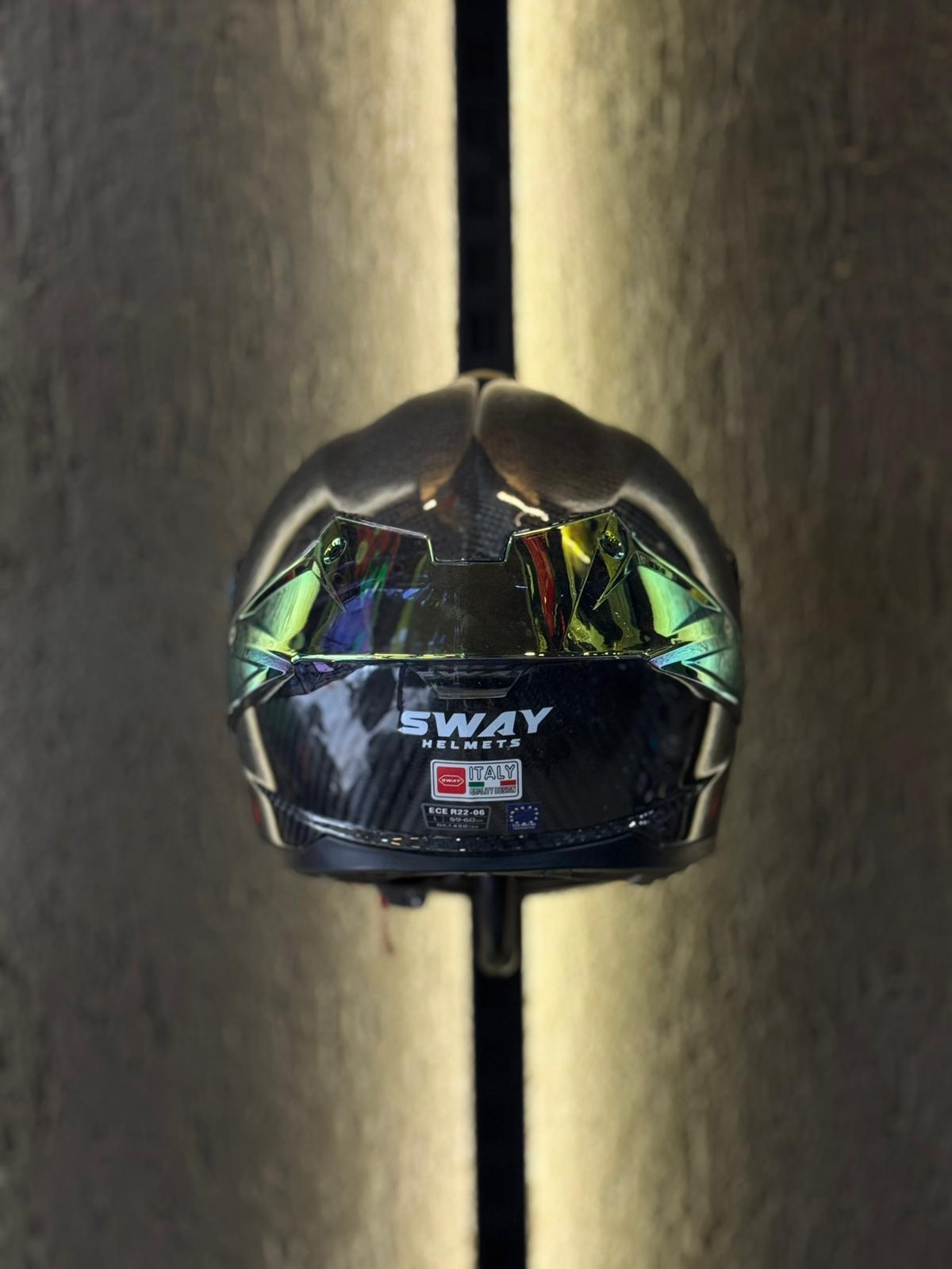 SWAY SW 861 CARBON GOLDEN Full Face - Görsel 2