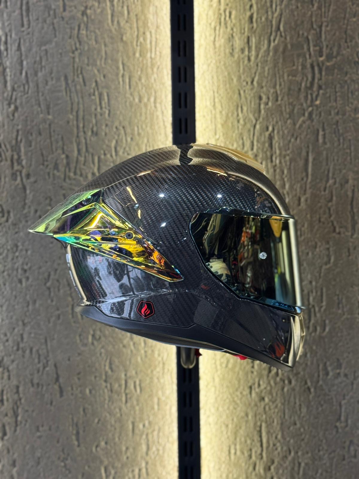 SWAY SW 861 CARBON GOLDEN Full Face - Görsel 4